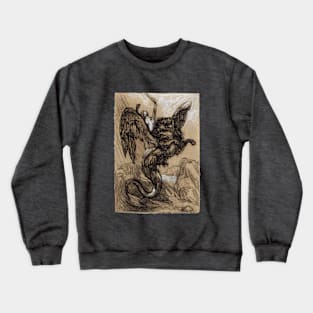 Riding the winged Chimera Crewneck Sweatshirt